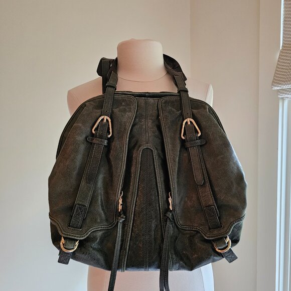 Green Distressed Leather Kooba Shoulder Bag, very good condition - Picture 2 of 7